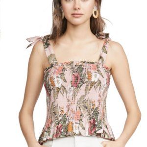 Rebecca Minkoff Dolly Hawaiian Print Smock Peplum